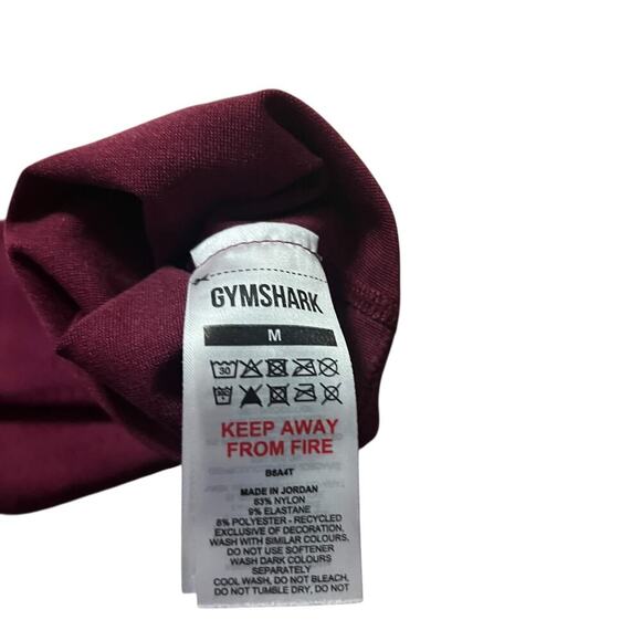 Gym Shark Maroon Seamless High Waisted Leggings Size Medium - Picture 3 of 3